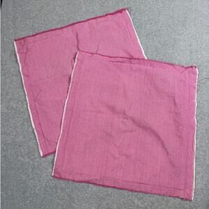 Set Of 2 The Farmhouse By Rachel Ashwell Pink Pillow Cases 20x20